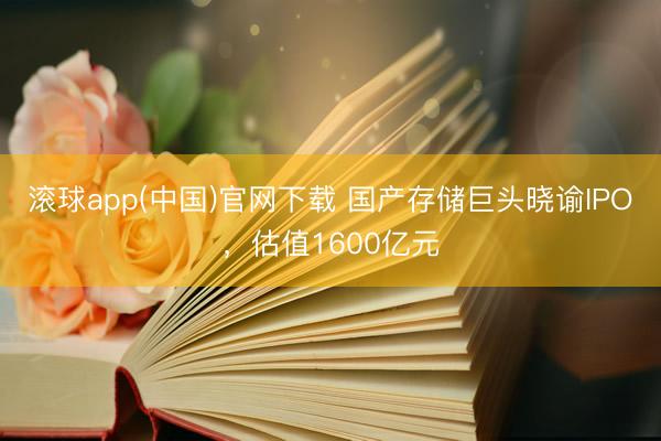 滚球app(中国)官网下载 国产存储巨头晓谕IPO，估值1600亿元