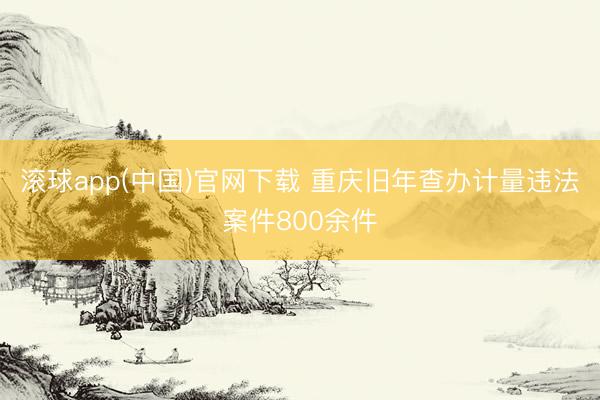 滚球app(中国)官网下载 重庆旧年查办计量违法案件800余件
