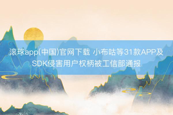 滚球app(中国)官网下载 小布咕等31款APP及SDK侵害用户权柄被工信部通报