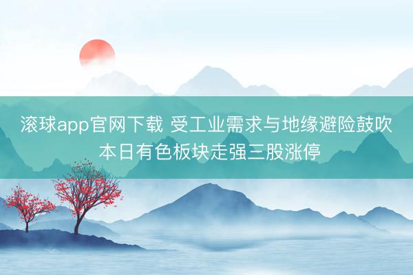 滚球app官网下载 受工业需求与地缘避险鼓吹 本日有色板块走强三股涨停