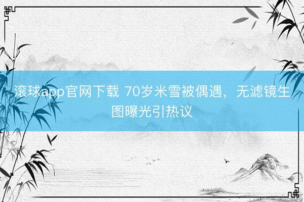 滚球app官网下载 70岁米雪被偶遇，无滤镜生图曝光引热议