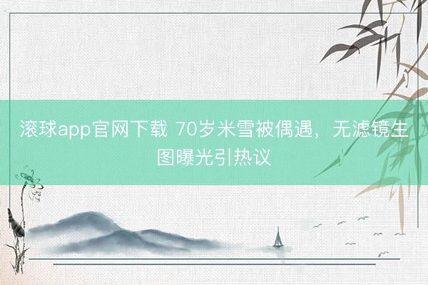 滚球app官网下载 70岁米雪被偶遇，无滤镜生图曝光引热议